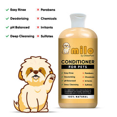 Milo Pet Conditioner – Nourishes Hair, Control Hair Fall, Prevent Itchiness, Gives Shiny Hair & Long – lasting Freshness 250ml - Mamasjan