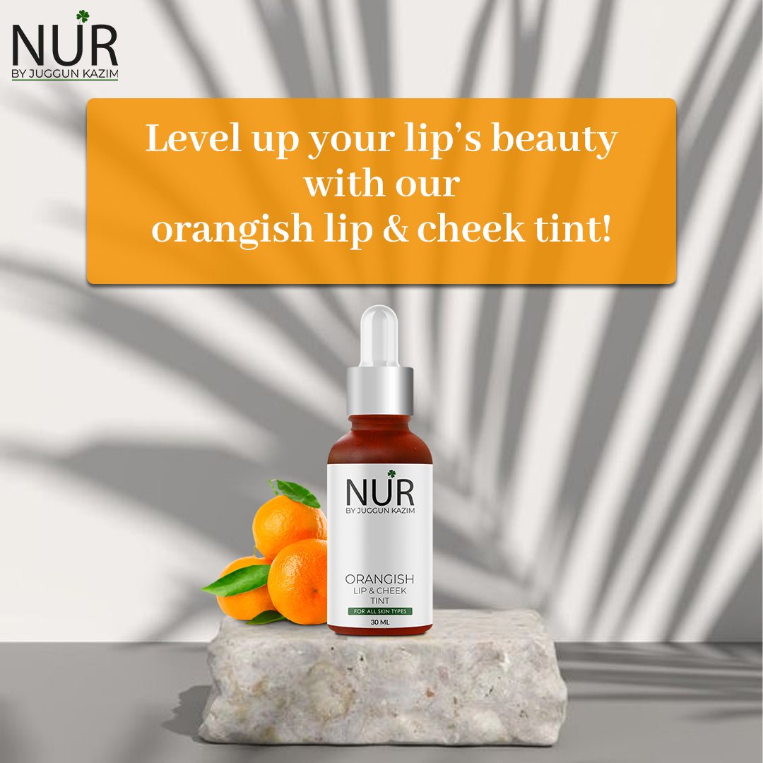 Nur Orangish Lip & Cheek Tint – Style your lips with lip tint, Provides a natural look, Enhances lips – 100% pure - Mamasjan