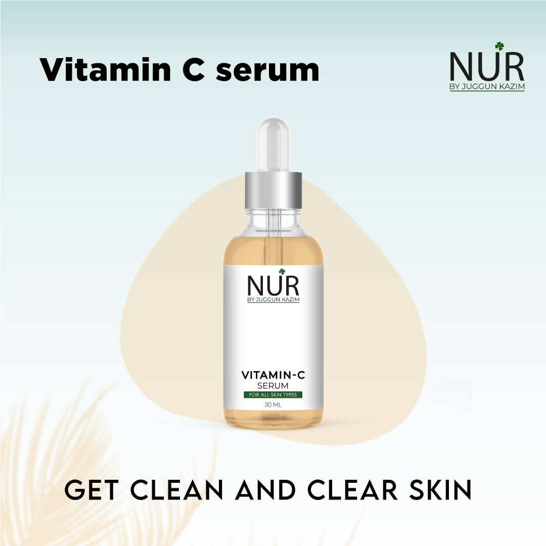 Nur Vitamin C Serum- Brightens Skin, Anti – Aging, Fades Pigmentation, Lightens Complexion, Protects Skin from Environmental & Sun Damage - Mamasjan