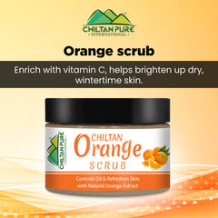Orange Face &amp; Body Scrub - Deeply Exfoliates Skin &amp; Increase Collagen Production, Gives Skin Firmness, Good for All Skin Types - Mamasjan