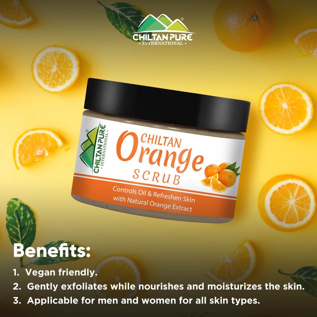 Orange Face &amp; Body Scrub - Deeply Exfoliates Skin &amp; Increase Collagen Production, Gives Skin Firmness, Good for All Skin Types - Mamasjan