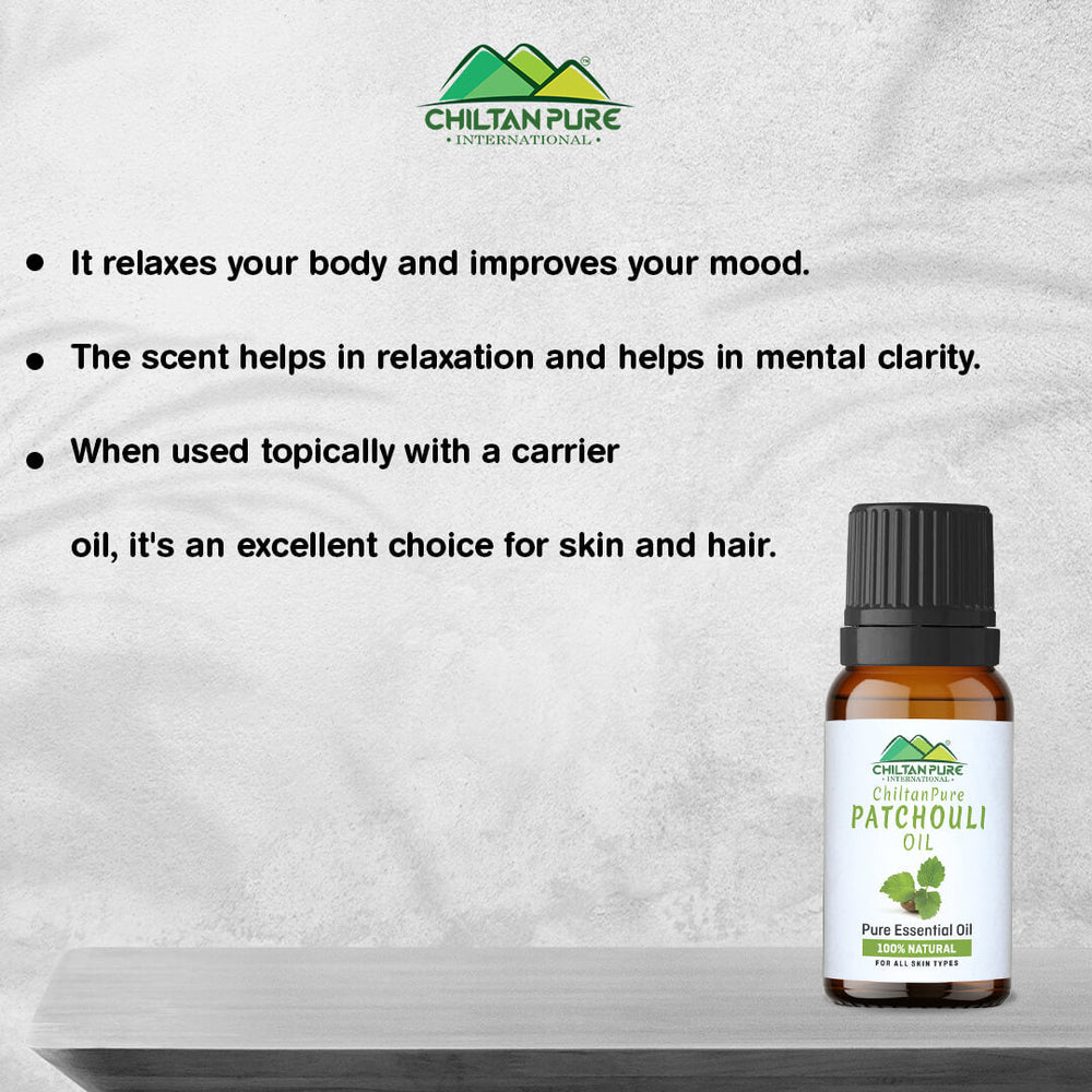 Patchouli Essential Oil - Fights Depression, Deodorizes Bad Odour &amp; Soothes Inflammation - Mamasjan