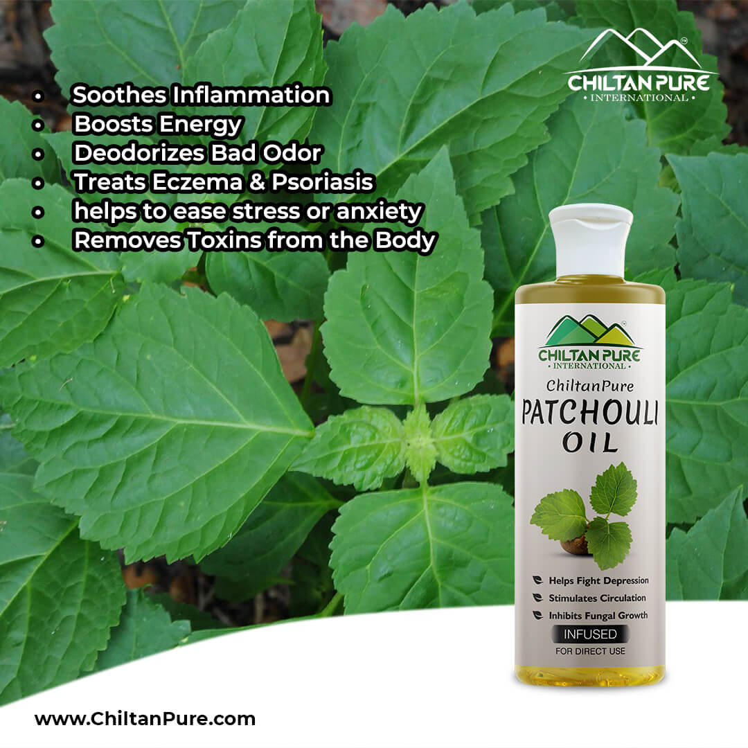 Patchouli Infused Oil - Fights Depression, Deodorizes Bad Odour &amp; Soothes Inflammation - Mamasjan