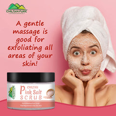 Pink Salt Face &amp; Body Scrub €“ Face Scrub To Exfoliate Dead Skin, Balance Body's pH, Nourishes &amp; Moisturizing Skin - Mamasjan