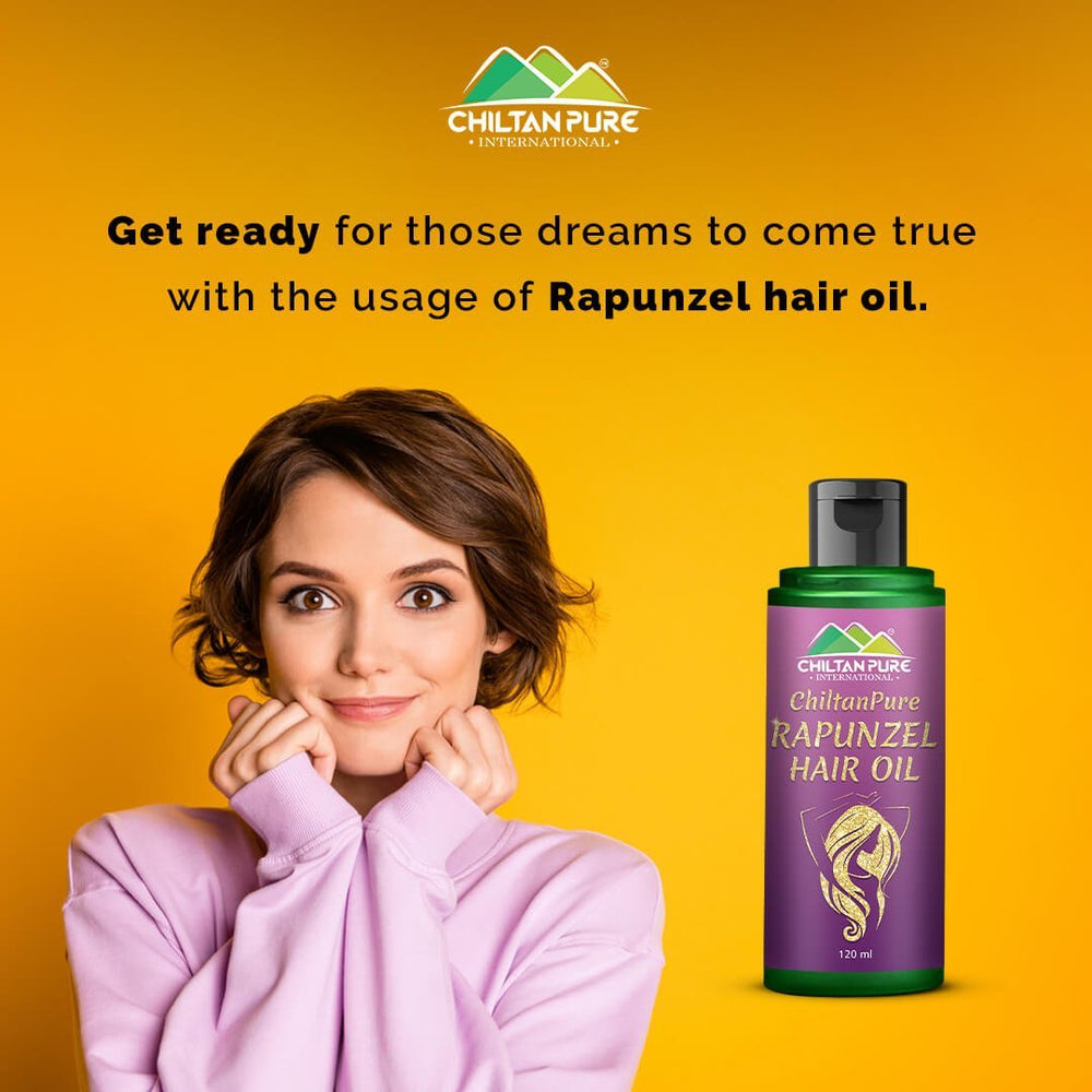 Rapunzel Hair Oil - Combinations of Different Herbal Oils, Prevents From Dandruff &amp; Hair Fall, Improves Hair Growth &amp; Promotes Shiny, Strong Hair - Mamasjan