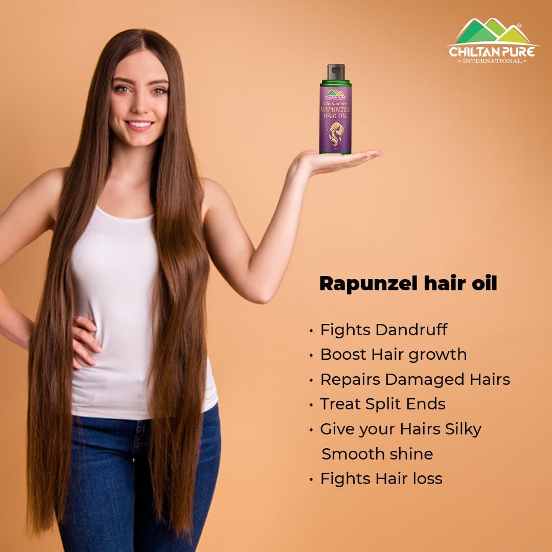 Rapunzel Hair Oil - Combinations of Different Herbal Oils, Prevents From Dandruff &amp; Hair Fall, Improves Hair Growth &amp; Promotes Shiny, Strong Hair - Mamasjan