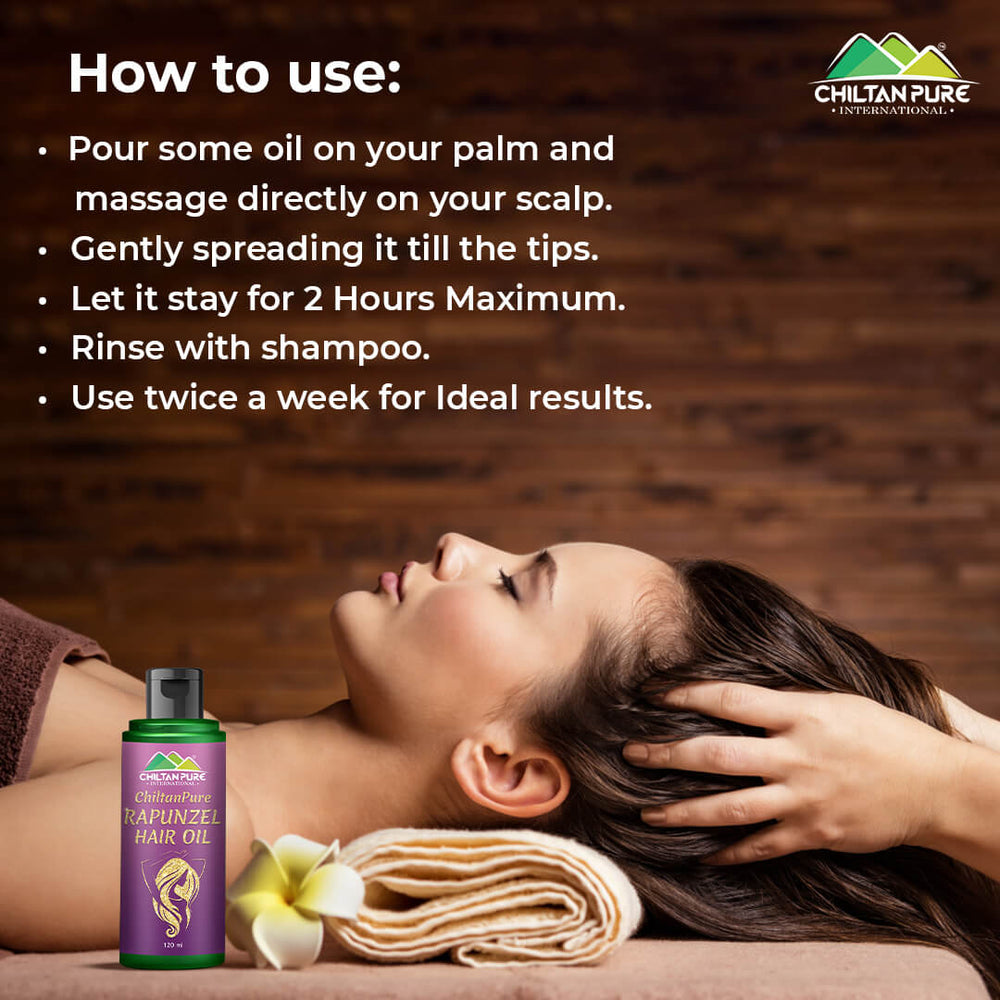 Rapunzel Hair Oil - Combinations of Different Herbal Oils, Prevents From Dandruff &amp; Hair Fall, Improves Hair Growth &amp; Promotes Shiny, Strong Hair - Mamasjan
