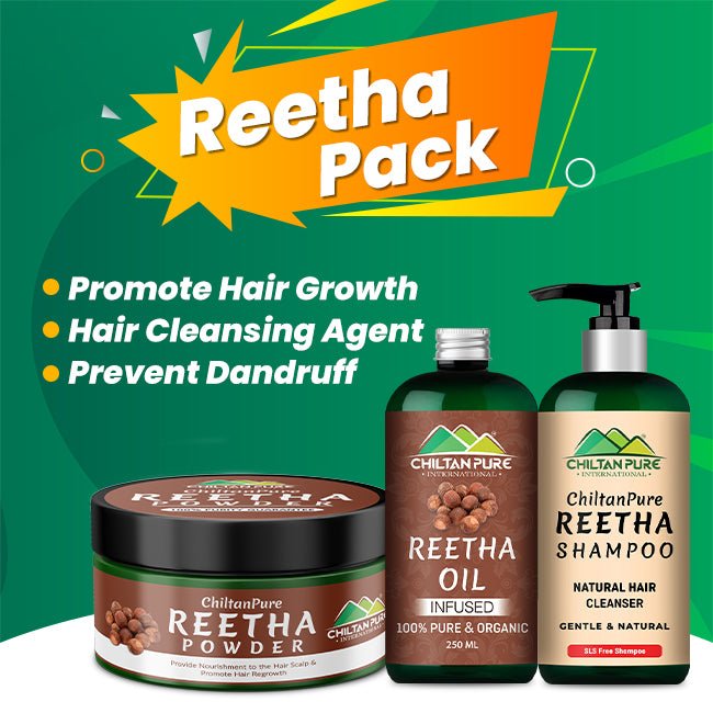 Reetha Pack - Natural Hair Cleanser, Prevents Hair Loss & Dandruff. - Mamasjan