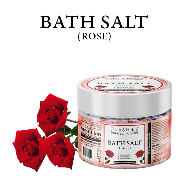 Rose Bath Salt - Blooming Fragrance, Detoxify Skin & Soothes Skin Inflammation - Mamasjan