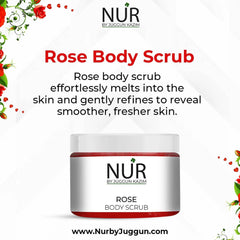 Rose Body Scrub – Ultra Hydrating, Moisturizing & Exfoliating Scrub for Nourishing Essential Body Care - Mamasjan