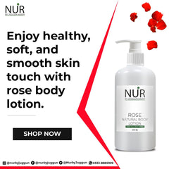 Rose Natural Body Lotion – Feel fresh throughout the day, comforts dry skin, reduces acne scars – 100% Pure - Mamasjan