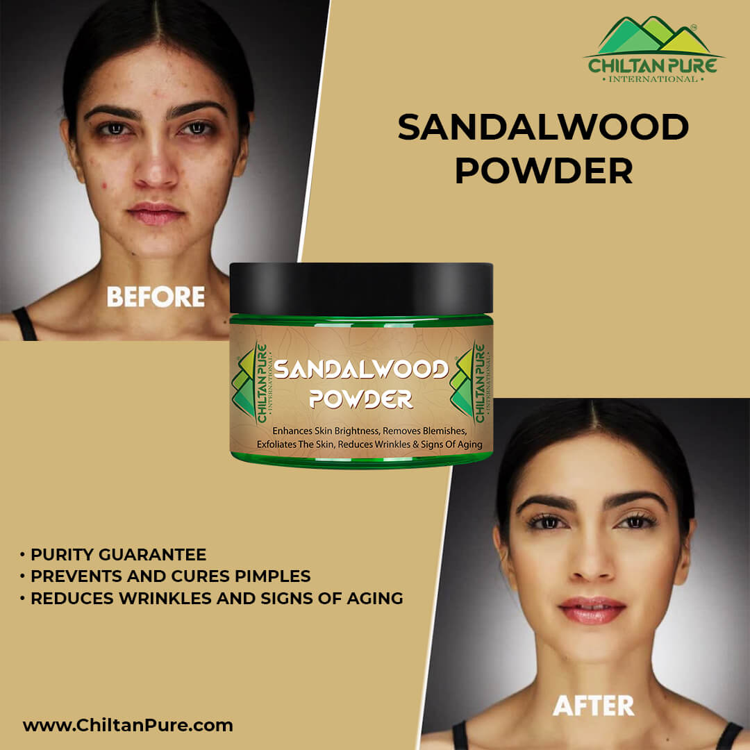 Sandalwood Powder - Enhance Skin Brightness &amp; Removes Sun Tan [صندل] - Mamasjan