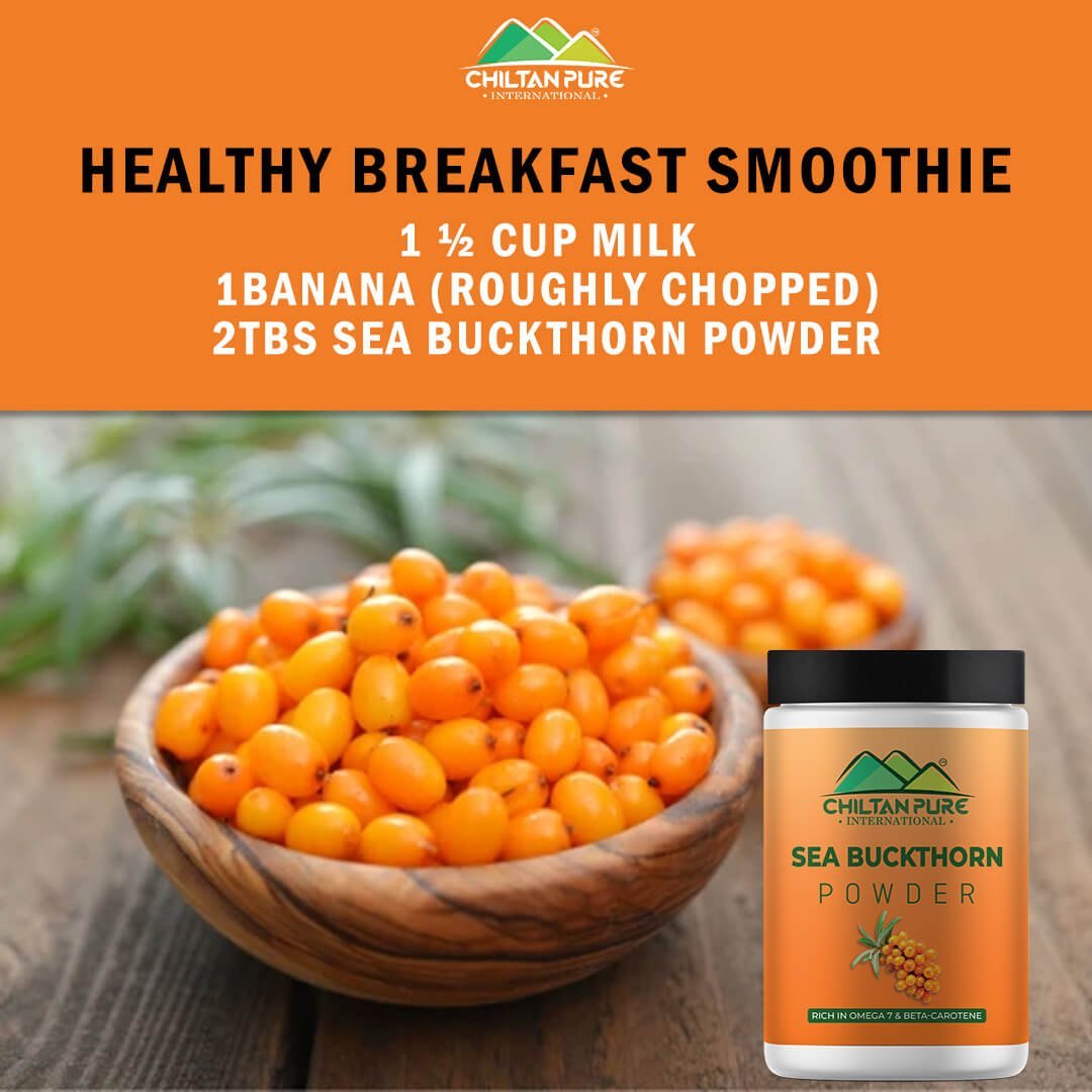 Sea Buckthorn Powder – Shop now for a healthy life style, Boosts immunity, Improves eye sight ,Prevents heart disease – 100% pure organic - Mamasjan