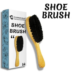 Shoe Brush - Fine Black Bristles, Reliable Wooden Handle Perfect For Shoe Polishing & Cleaning, Give Your Footwear A Fresh New Look - Mamasjan