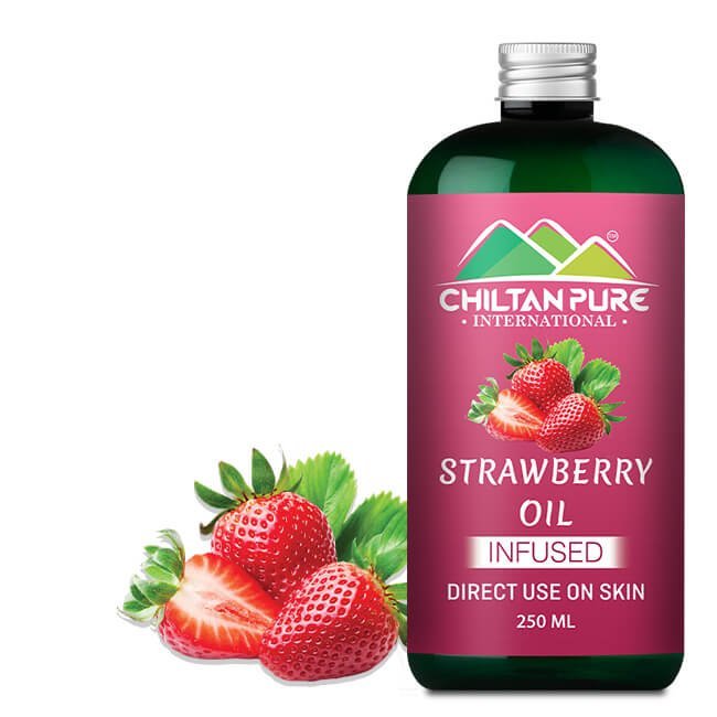 Strawberry Oil – Reduces wrinkles, Improves skin elasticity, Excellent for sensitive & dry skin 100% pure organic [Infused] - Mamasjan