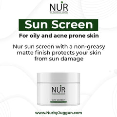 Sun Screen for Oily and Acne Prone Skin – Reduces the risk of skin cancer, Protect the skin from sunburn, Limit the area of sunspots & Reduces signs of ageing - Mamasjan