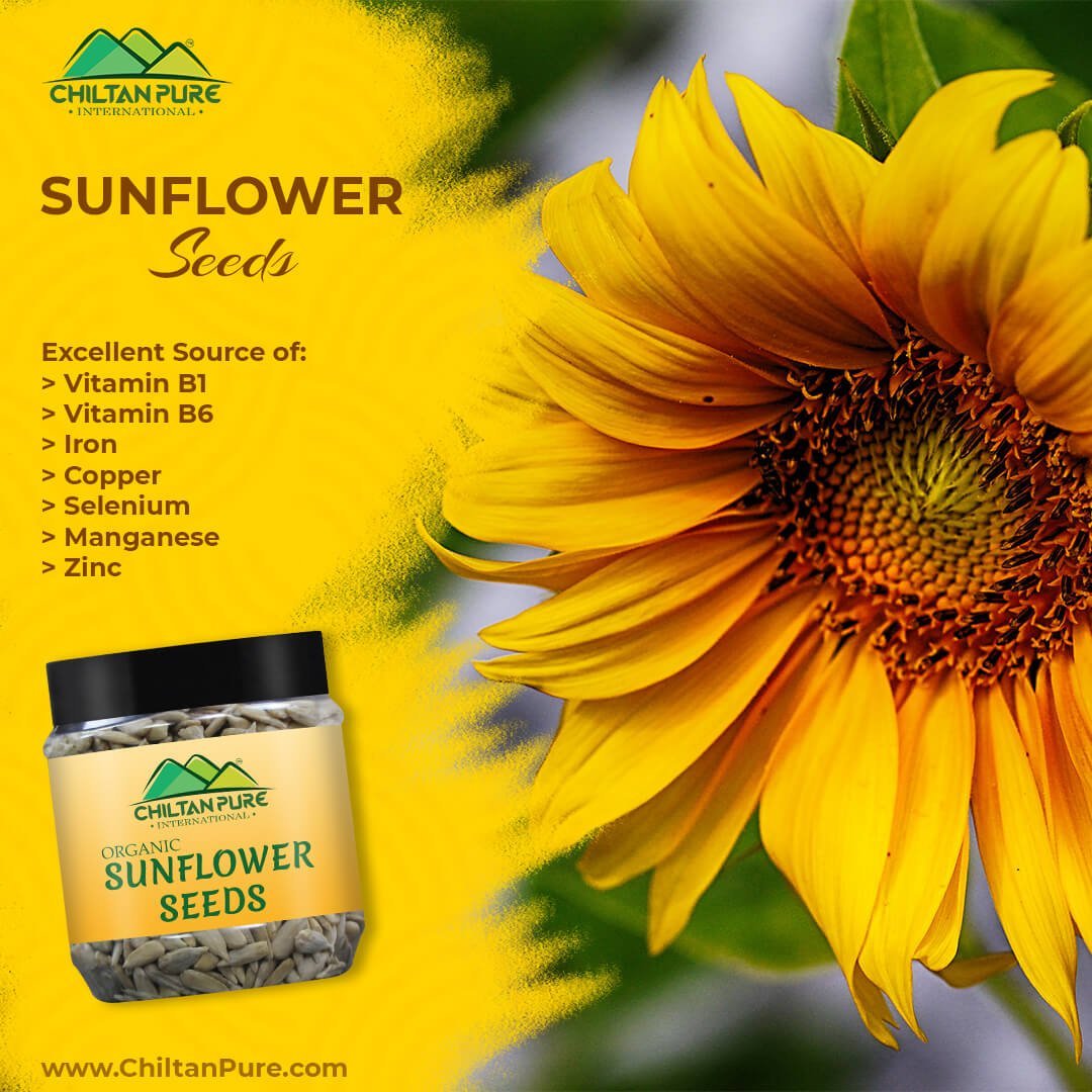 Sunflower Seeds – Excellent source of Vitamin B1, Vitamin B6, Iron, Copper, Selenium, Manganese, Zinc – 100% pure organic - Mamasjan
