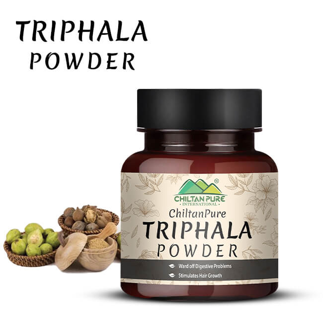 Triphala Powder – Wards off Digestive Problems, Stimulates Hair Growth, Natural Laxative & Aids in Wight Loss - Mamasjan