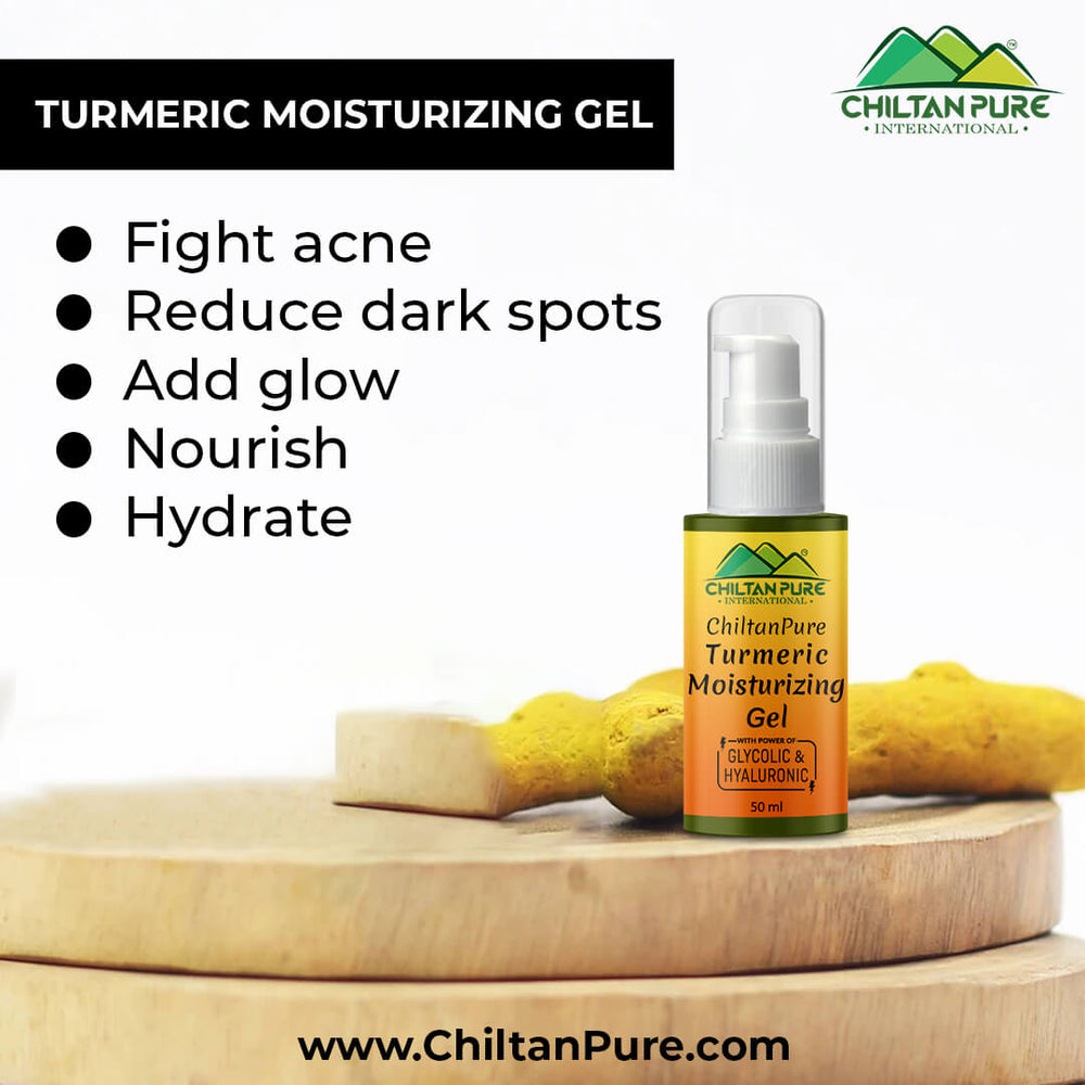 Turmeric Moisturizing Gel – Activated with Hyaluronic, Glycolic Acid & Remove Impurities - Mamasjan