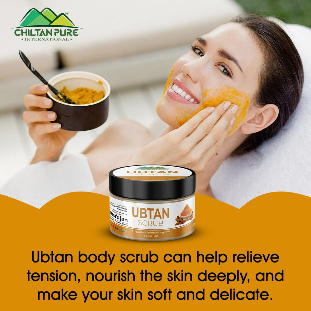 Ubtan Face & Body Scrub – Exfoliates Clogged Pores, Removes Impurities & Brightens Up Your Skin, Suitable For All Skin Types - Mamasjan