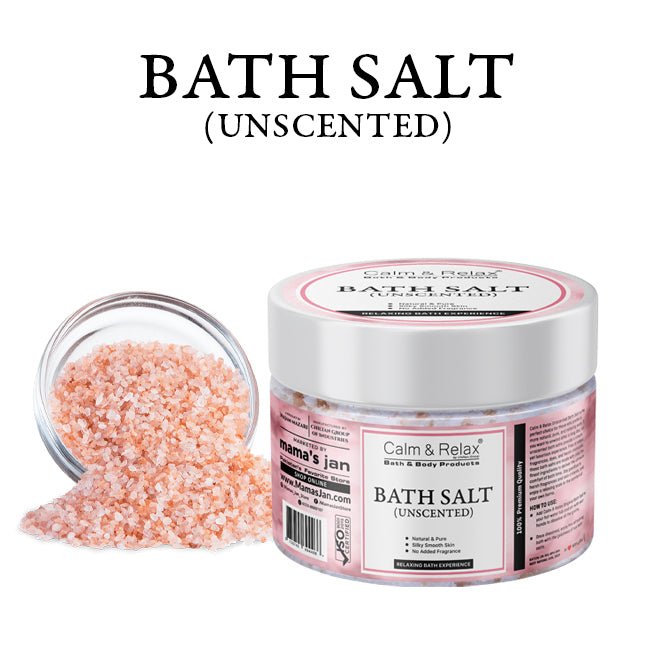 Unscented Bath Salt - No Added Fragrance, Suitable for Sensitive Skin & Reduces Skin Irritation - Mamasjan