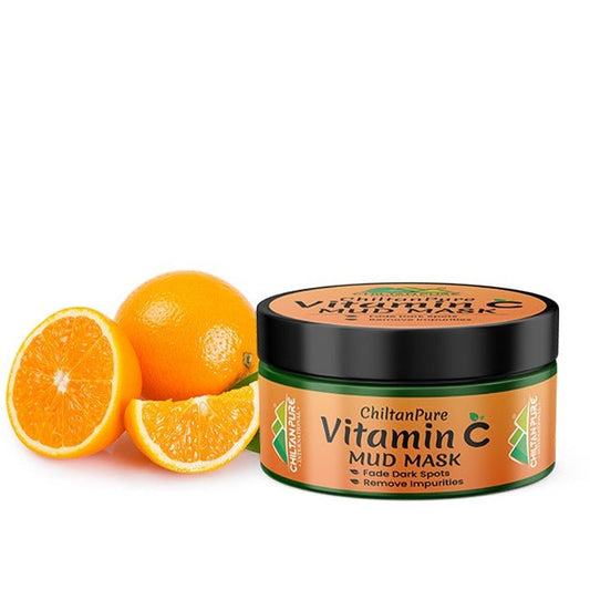 Vitamin C Mud Mask- Brightens Complexion, Boosts Collagen Production, Prevents Skin Sagging & Combats Acne - Mamasjan
