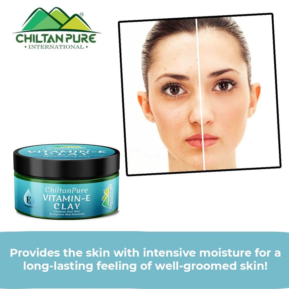 Vitamin E Clay - An Effective Natural Barrier to the Sun - Remove Impurities, Good for skin Hydration, Save skin from free radicals, Prevent Wrinkles from Face - Mamasjan
