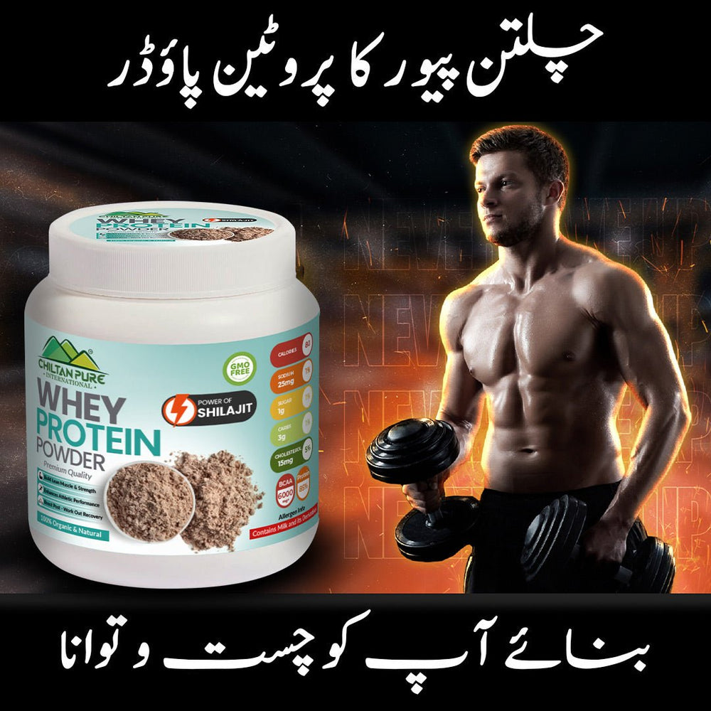 Whey Protein Powder - Power OF Shilajit, Build Lean Muscle & Strength, Enhances Athletic Performance, Boosts Posts Workout Recovery! - Mamasjan