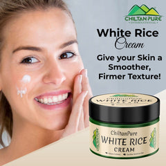 White Rice Cream – Improves Skin Texture, Gentle Exfoliant, Makes Skin Glowy, Soothes Sunburn & Irritation - Mamasjan