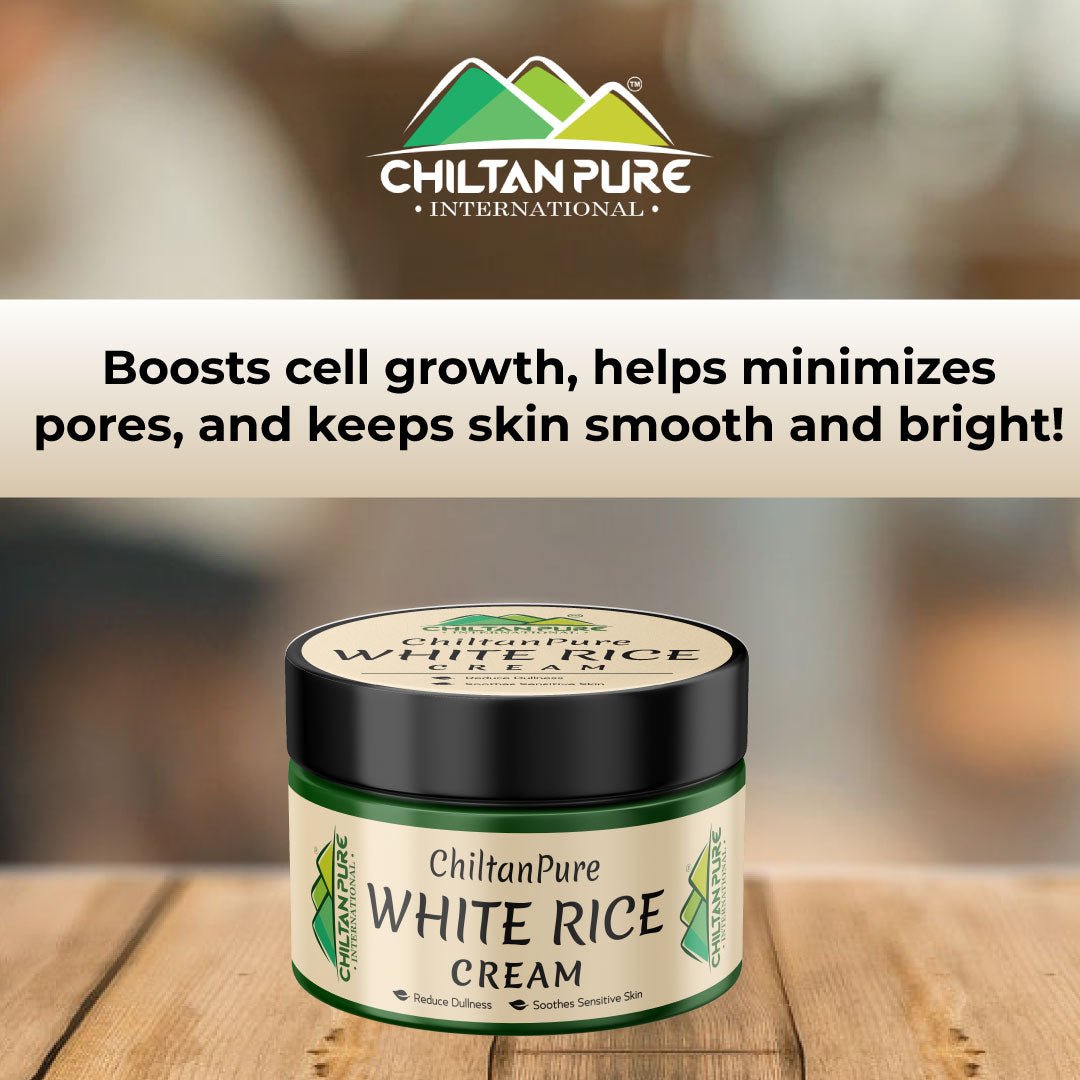 White Rice Cream – Improves Skin Texture, Gentle Exfoliant, Makes Skin Glowy, Soothes Sunburn & Irritation - Mamasjan