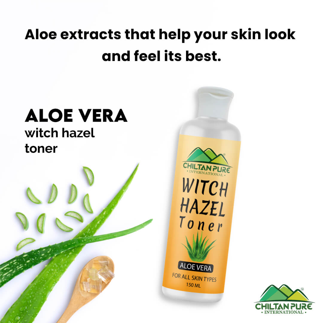 Witch Hazel Toner with Aloe Vera – Astringent Properties of Aloe Vera, Minimizes Pores, Soothes Skin for A Fresh, Clear Complexion - Mamasjan
