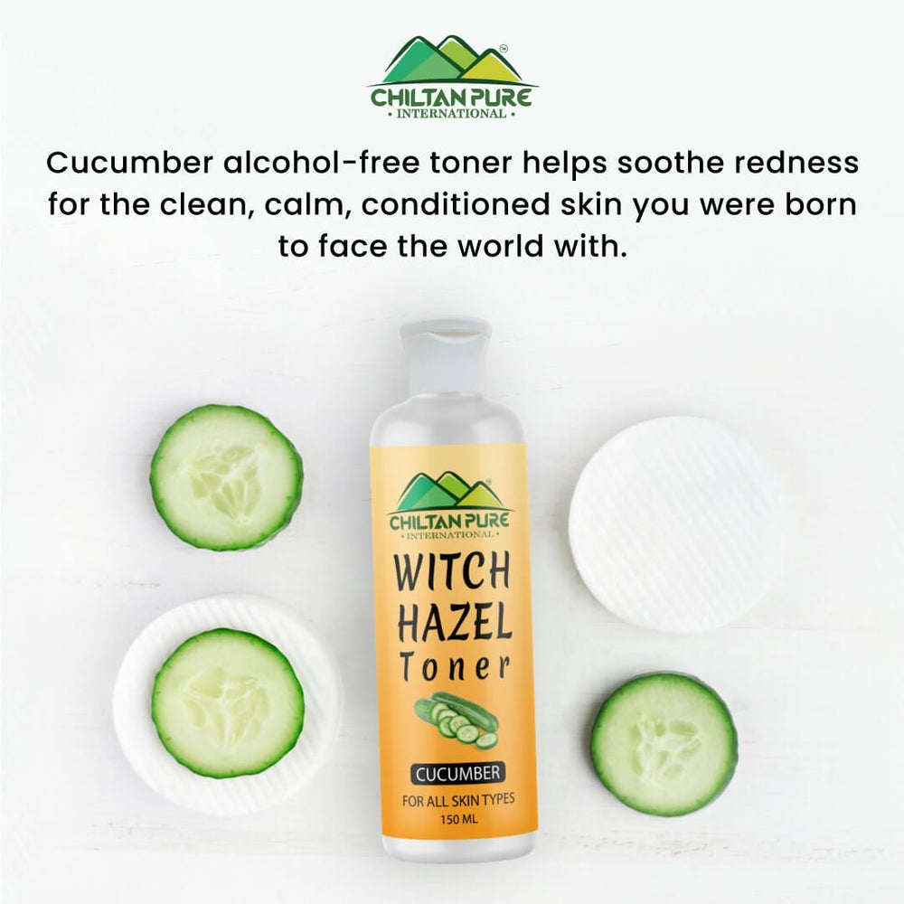 Witch Hazel Toner With Cucumber – Brightening Toner For All Skin Types, Helps In Even Out Complexion & Prepare Skin - Mamasjan