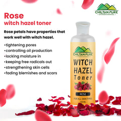 Witch Hazel Toner with Rose – Helps in Shrink Pores, Soothe Puffy Eyes & Improves Skin Tone, For All Skin Types - Mamasjan